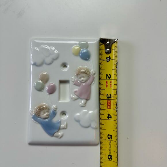 The Vallencia Collection From Roman Porcelain Pastel Kids Balloons Switch Plate - Picture 7 of 8